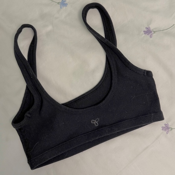 TNA ribbed black bra activewear top - Picture 5 of 7